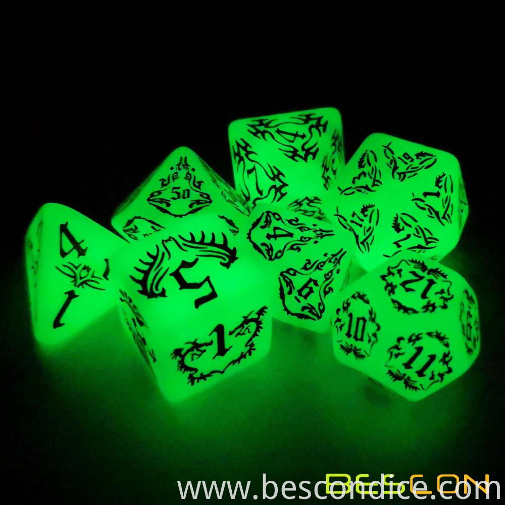 Carved Role Playing Games Rpg Dice Set 2